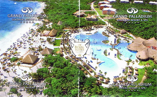 Grand Palladium hotels and Resorts Map 4 Resorts